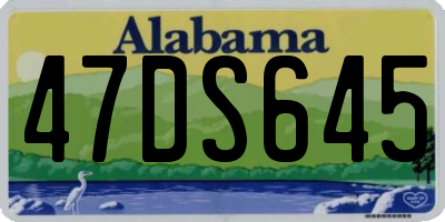 AL license plate 47DS645