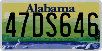 AL license plate 47DS646
