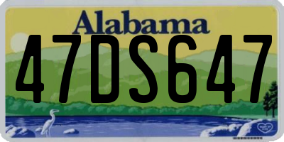 AL license plate 47DS647