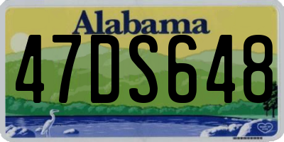 AL license plate 47DS648