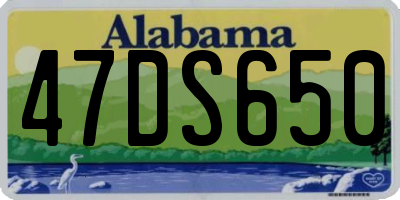 AL license plate 47DS650