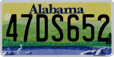 AL license plate 47DS652