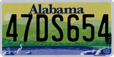 AL license plate 47DS654