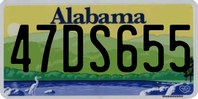 AL license plate 47DS655