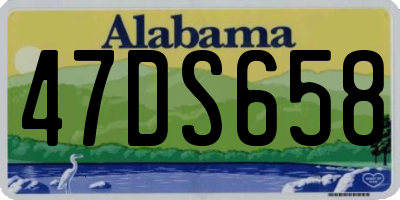 AL license plate 47DS658