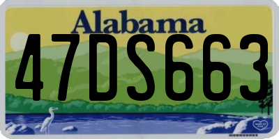 AL license plate 47DS663