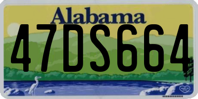 AL license plate 47DS664
