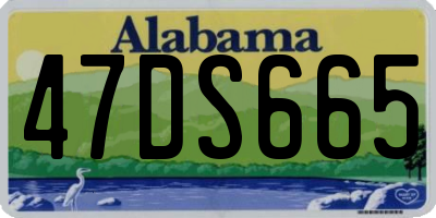AL license plate 47DS665