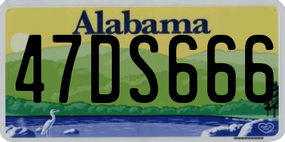 AL license plate 47DS666