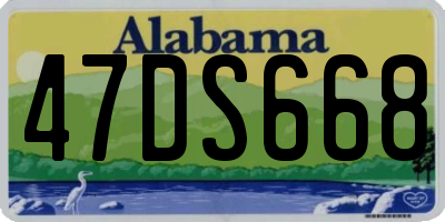 AL license plate 47DS668