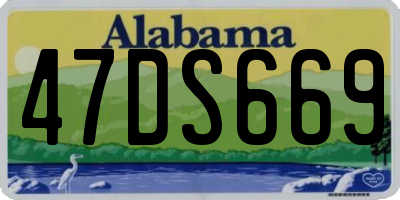 AL license plate 47DS669