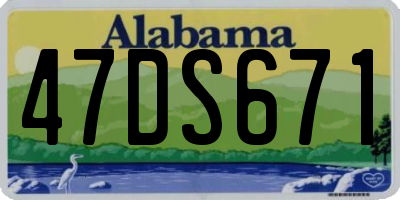 AL license plate 47DS671