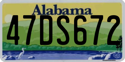 AL license plate 47DS672