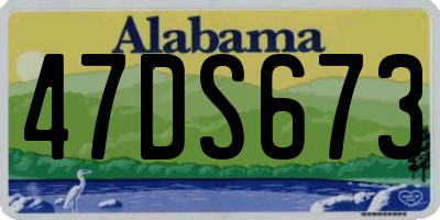 AL license plate 47DS673
