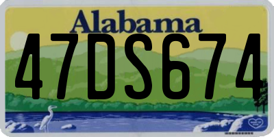 AL license plate 47DS674