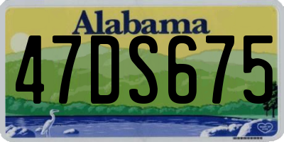 AL license plate 47DS675