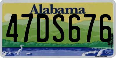 AL license plate 47DS676