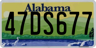 AL license plate 47DS677