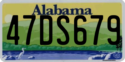 AL license plate 47DS679