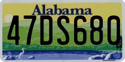 AL license plate 47DS680