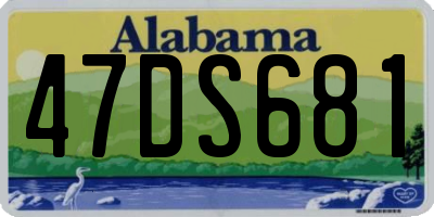 AL license plate 47DS681