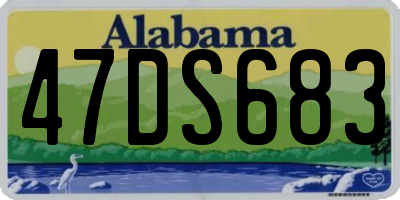 AL license plate 47DS683
