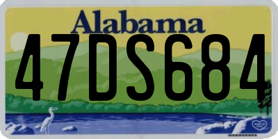 AL license plate 47DS684