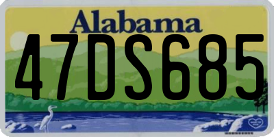AL license plate 47DS685