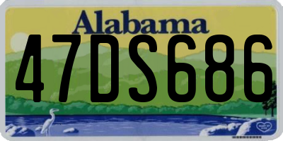 AL license plate 47DS686