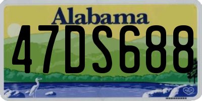 AL license plate 47DS688
