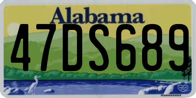 AL license plate 47DS689