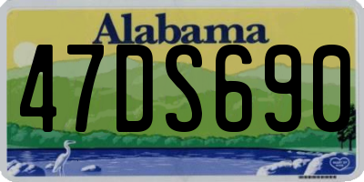 AL license plate 47DS690