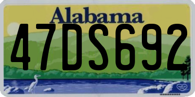 AL license plate 47DS692