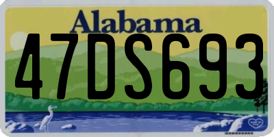 AL license plate 47DS693