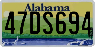 AL license plate 47DS694
