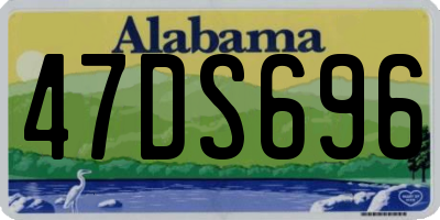 AL license plate 47DS696