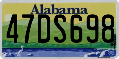 AL license plate 47DS698