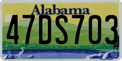 AL license plate 47DS703