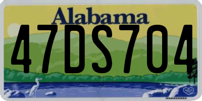 AL license plate 47DS704