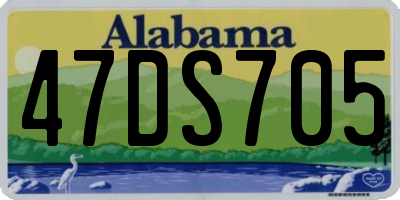 AL license plate 47DS705