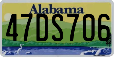 AL license plate 47DS706