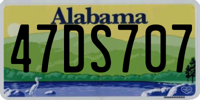 AL license plate 47DS707