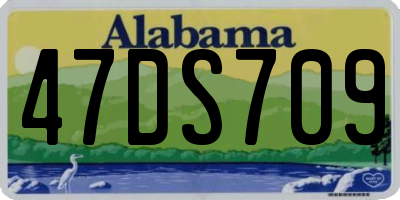 AL license plate 47DS709