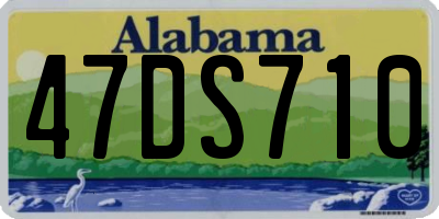 AL license plate 47DS710