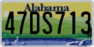 AL license plate 47DS713