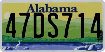 AL license plate 47DS714