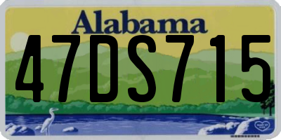 AL license plate 47DS715