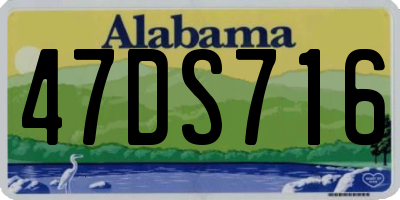 AL license plate 47DS716
