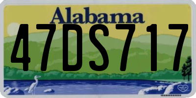 AL license plate 47DS717