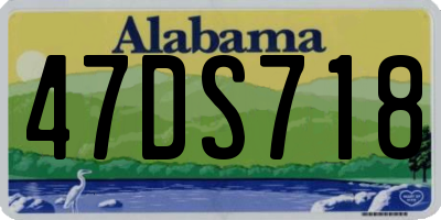 AL license plate 47DS718